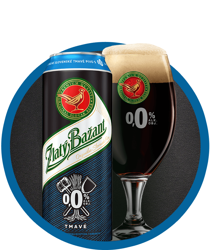 Pivo Zlatý Bažant 0,0% Tmavé