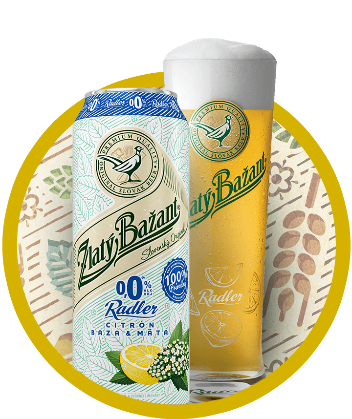 Pivo Zlatý Bažant Radler 0,0%